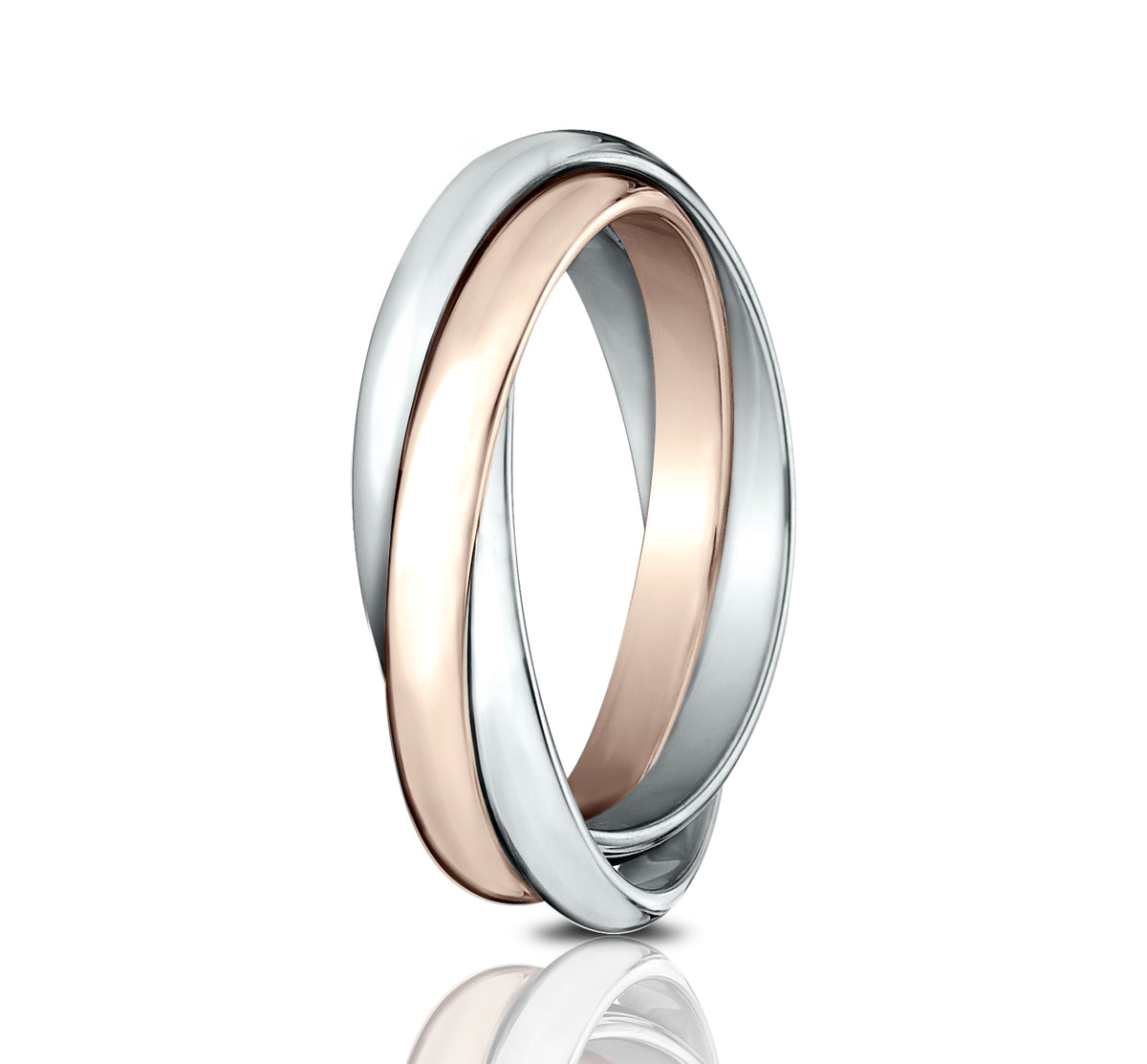 THE DARLING 2.5mm 14K Rose/White Benchmark men's wedding band