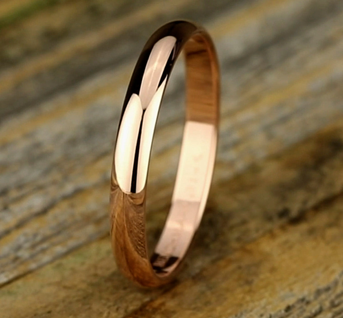 Regular Dome Classic Fit 3mm 14K Rose Benchmark men's wedding band