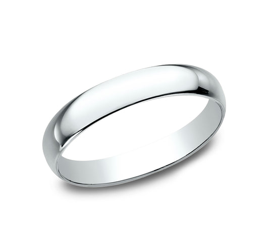 Regular Dome Classic Fit 3mm 14K White Benchmark men's wedding band