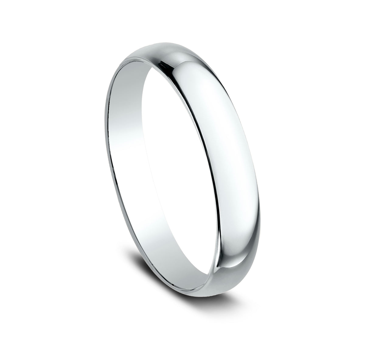 Regular Dome Classic Fit 3mm 14K White Benchmark men's wedding band