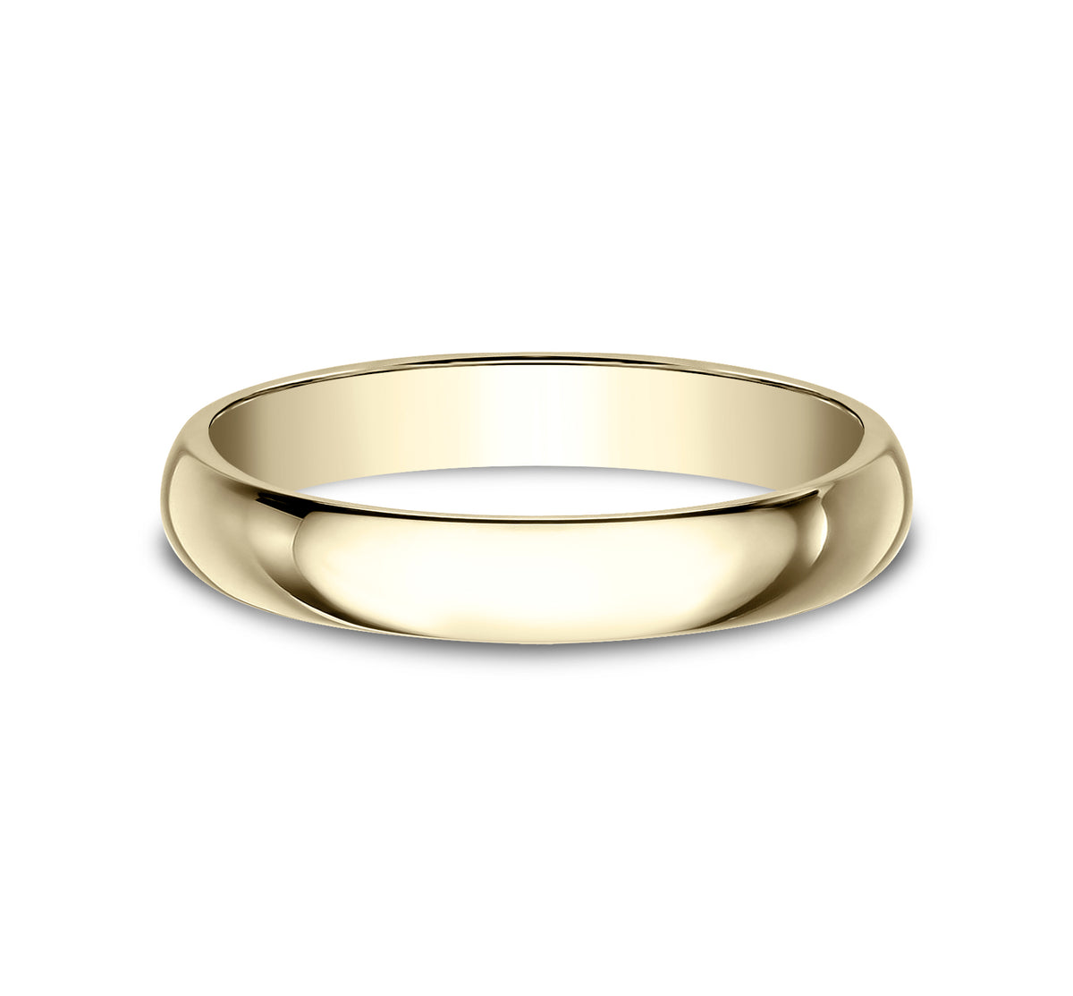 Regular Dome Classic Fit 3mm 14K Yellow Benchmark men's wedding band
