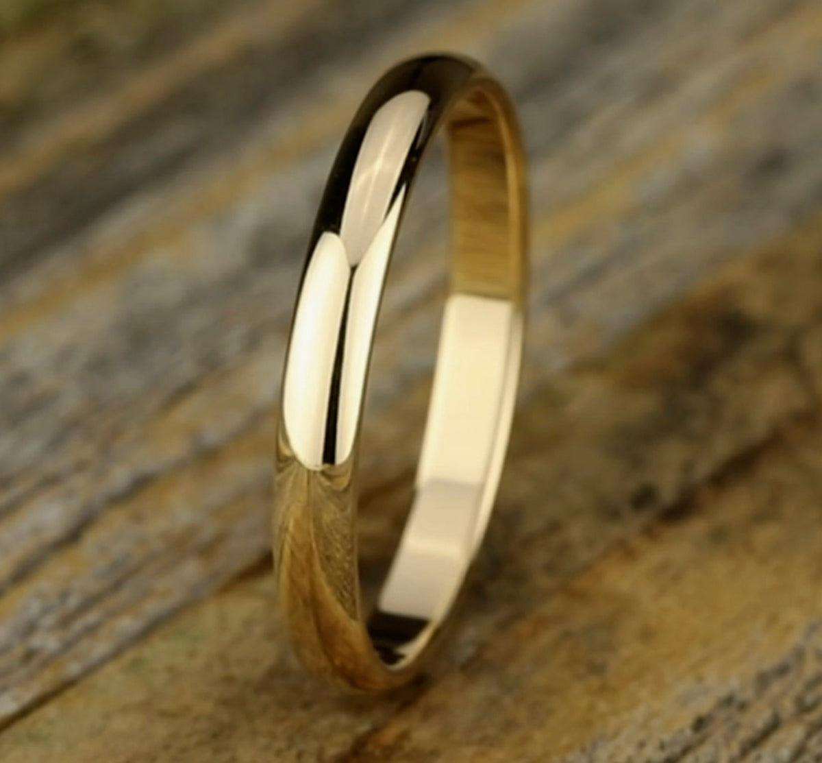 Regular Dome Classic Fit 3mm 14K Yellow Benchmark men's wedding band
