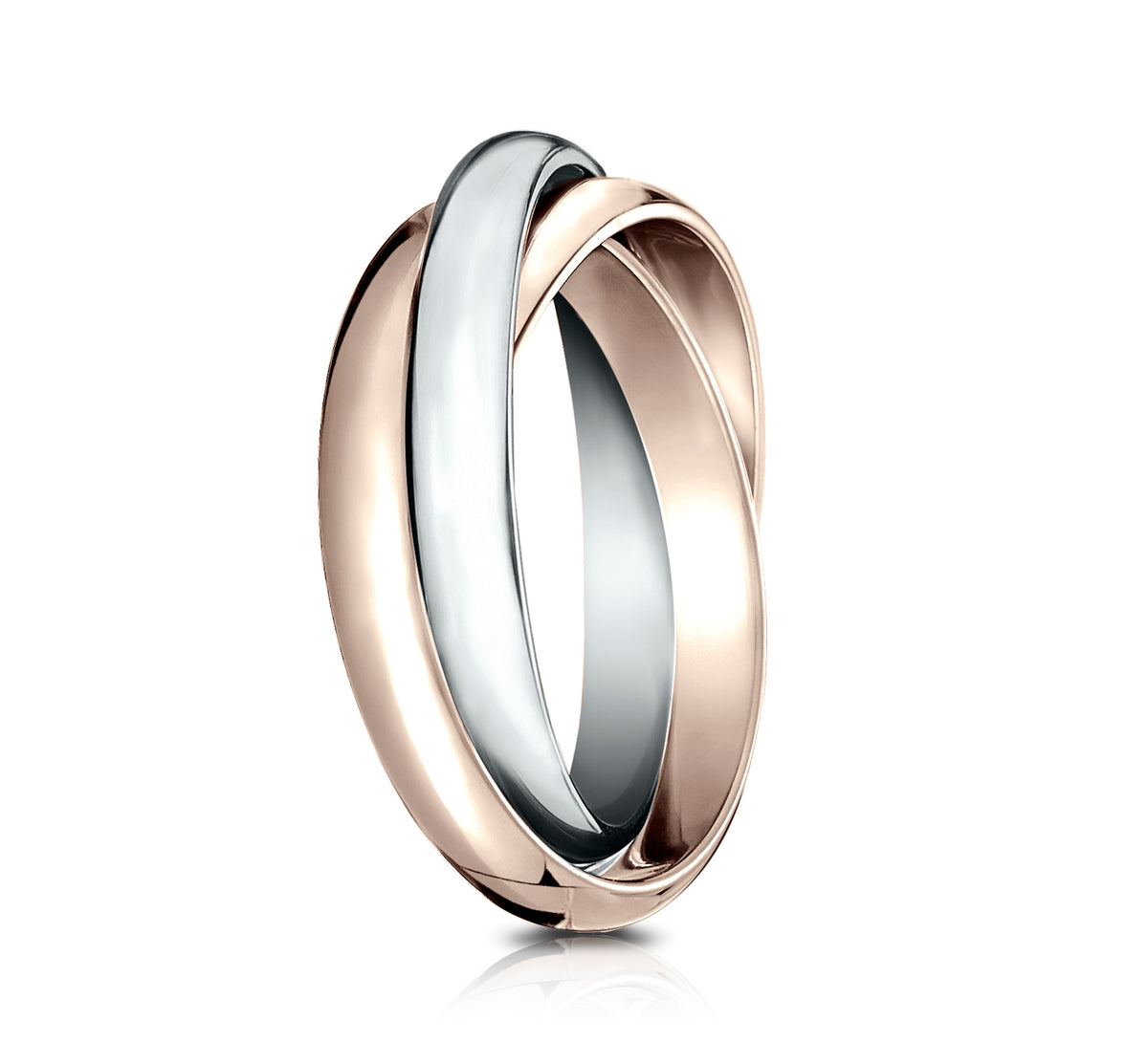 THE ANTOINETTE 2mm 14K Rose/White Benchmark men's wedding band