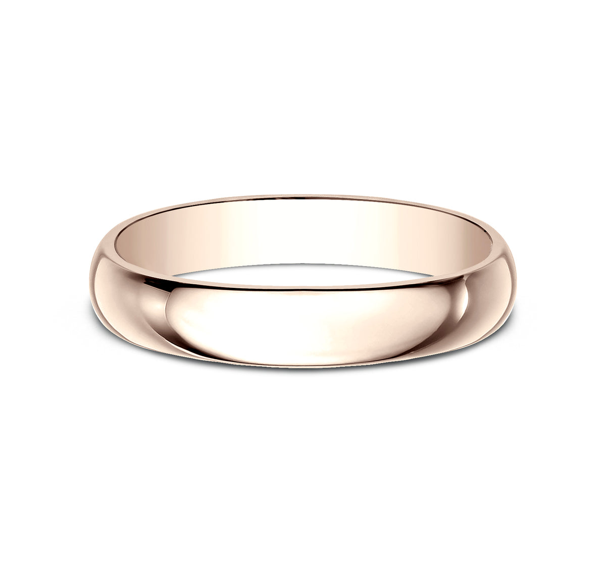 Regular Dome Classic Fit 4mm 14K Rose Benchmark men's wedding band