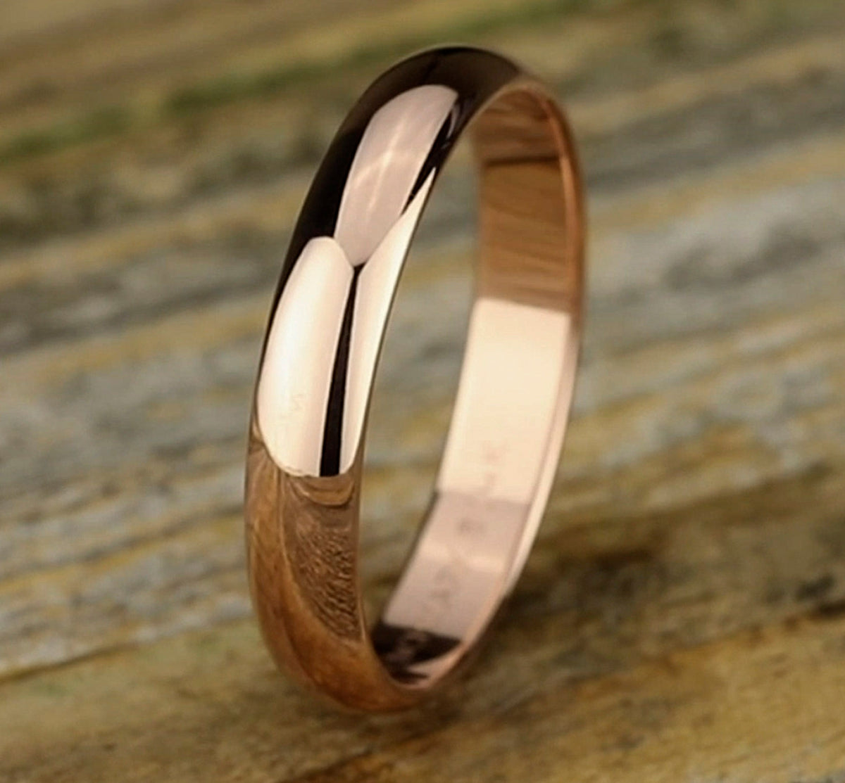 Regular Dome Classic Fit 4mm 14K Rose Benchmark men's wedding band