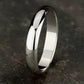 Regular Dome Classic Fit 4mm 14K White Benchmark men's wedding band