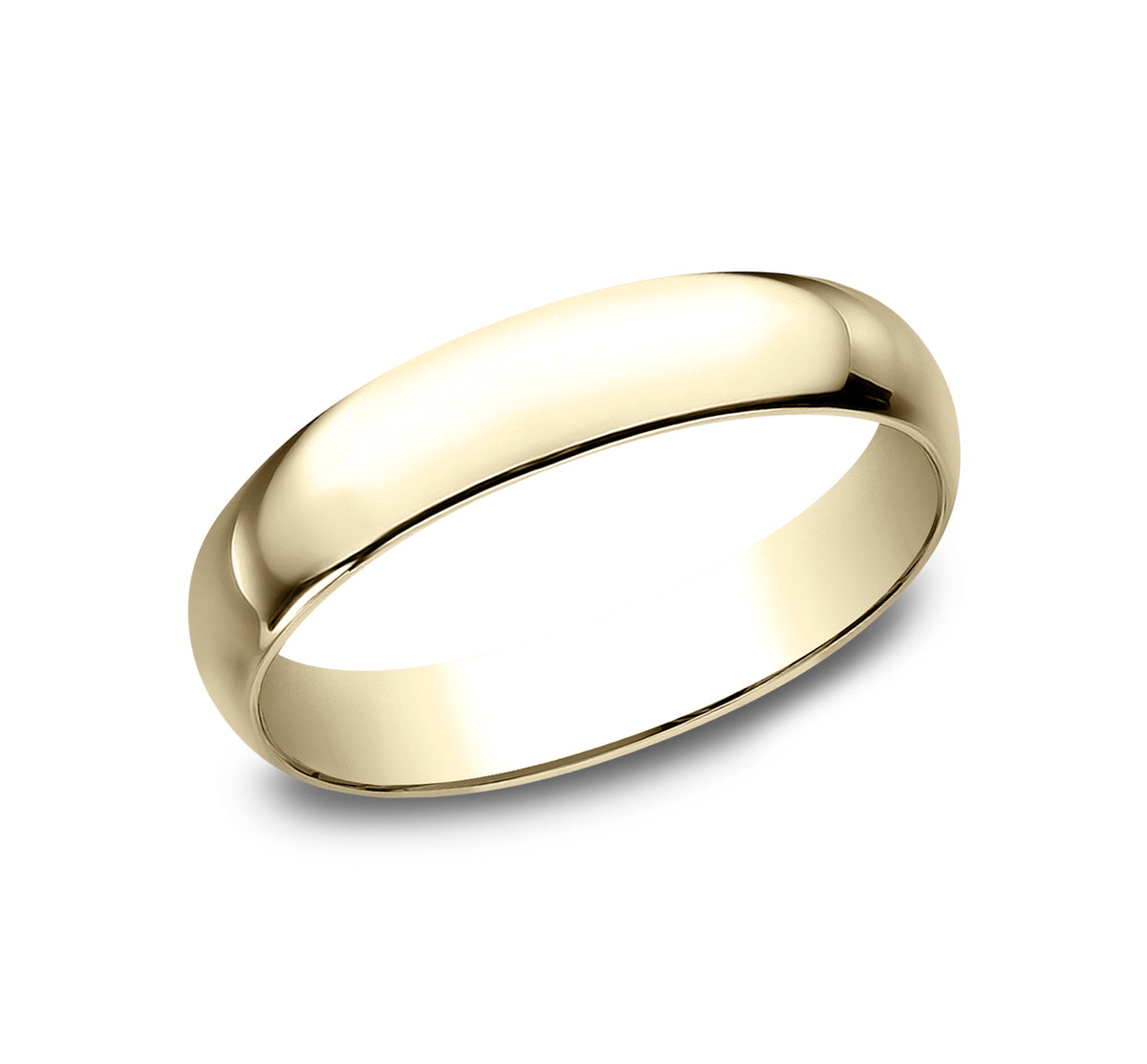 Regular Dome Classic Fit 4mm 14K Yellow Benchmark men's wedding band