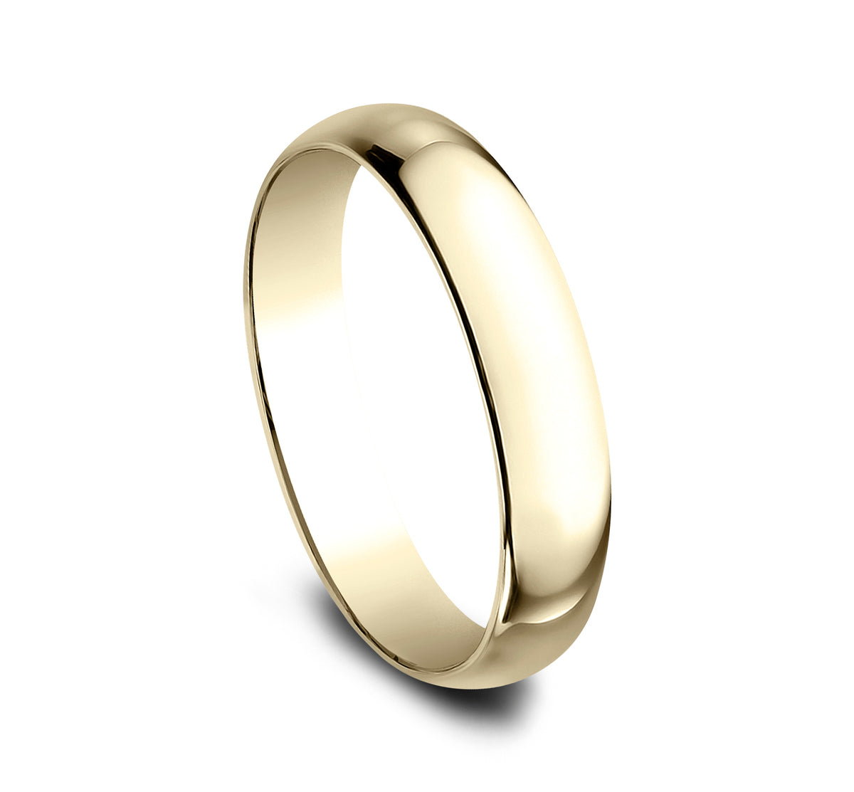 Regular Dome Classic Fit 4mm 14K Yellow Benchmark men's wedding band