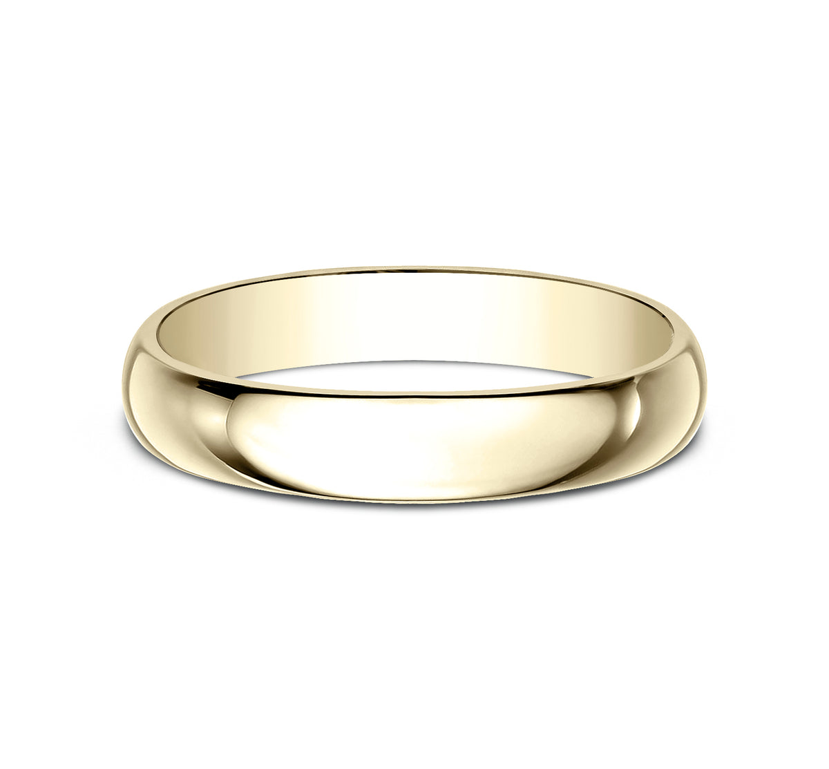 Regular Dome Classic Fit 4mm 14K Yellow Benchmark men's wedding band