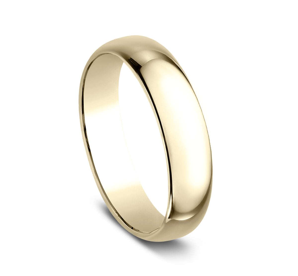 Regular Dome Classic Fit 5mm 14K Yellow Benchmark men's wedding band