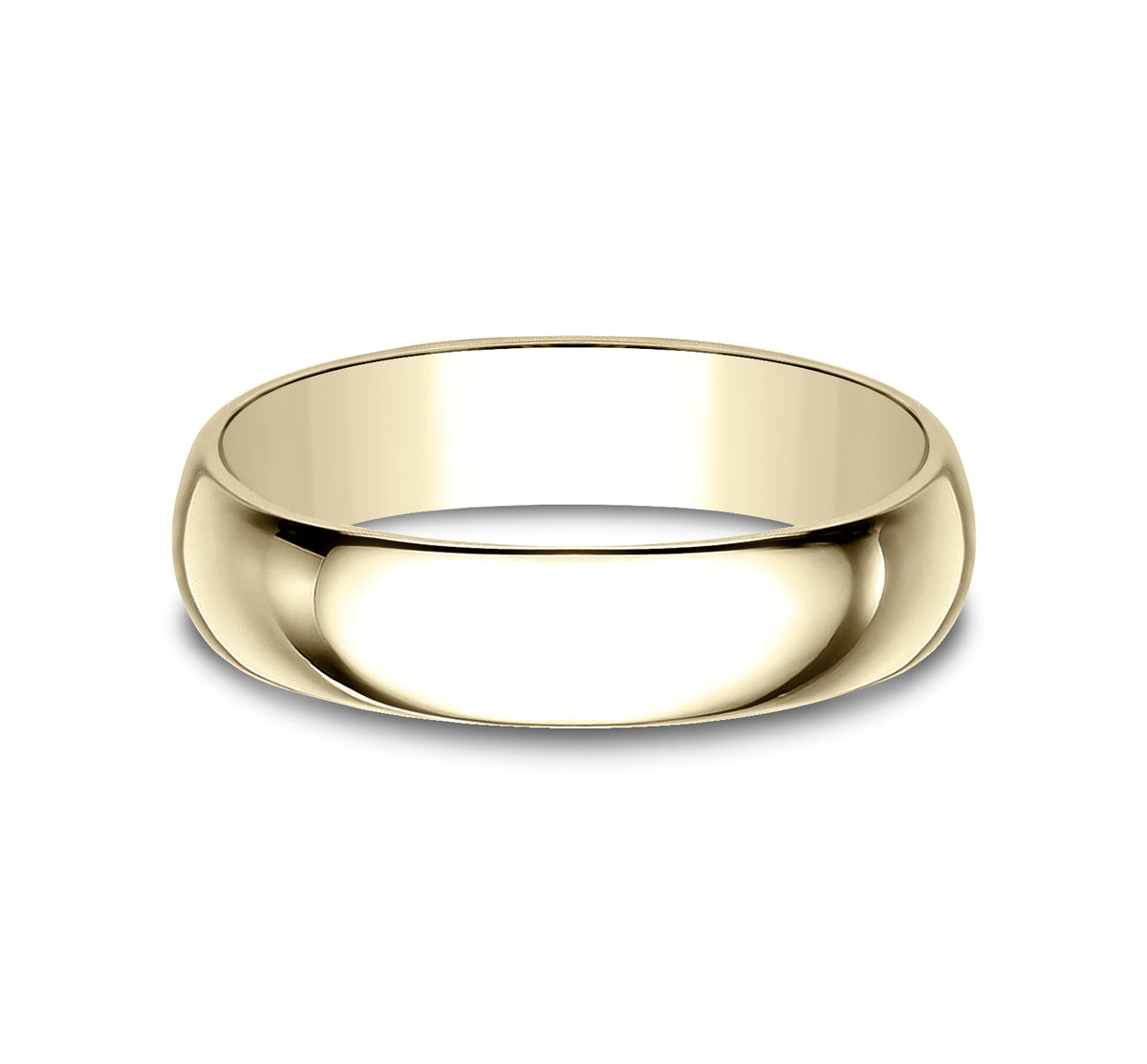 Regular Dome Classic Fit 5mm 14K Yellow Benchmark men's wedding band