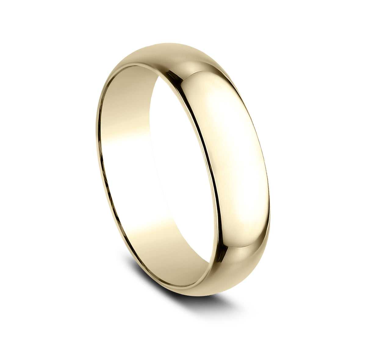 Regular Dome Classic Fit 6mm 14K Yellow Benchmark men's wedding band