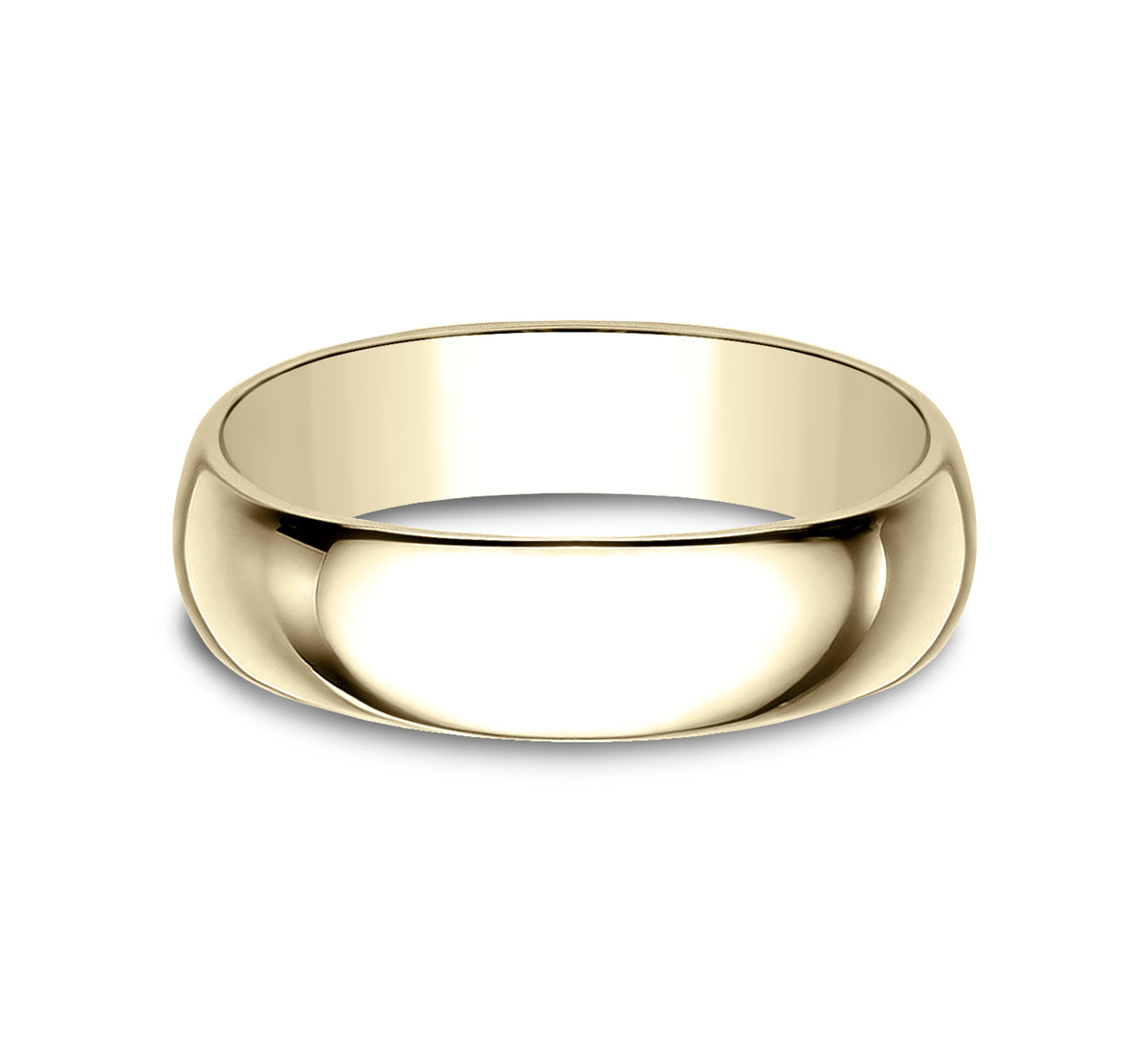 Regular Dome Classic Fit 6mm 14K Yellow Benchmark men's wedding band