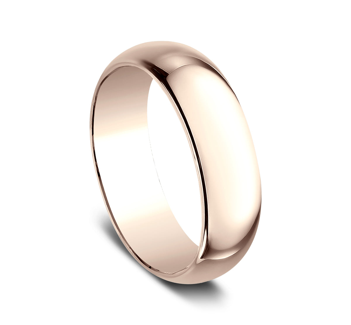 Regular Dome Classic Fit 7mm 14K Rose Benchmark men's wedding band