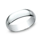 Regular Dome Classic Fit 7mm 14K White Benchmark men's wedding band