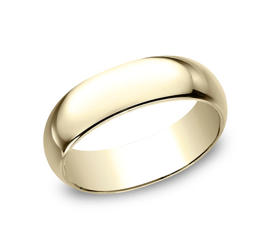 Regular Dome Classic Fit 7mm 14K Yellow Benchmark men's wedding band