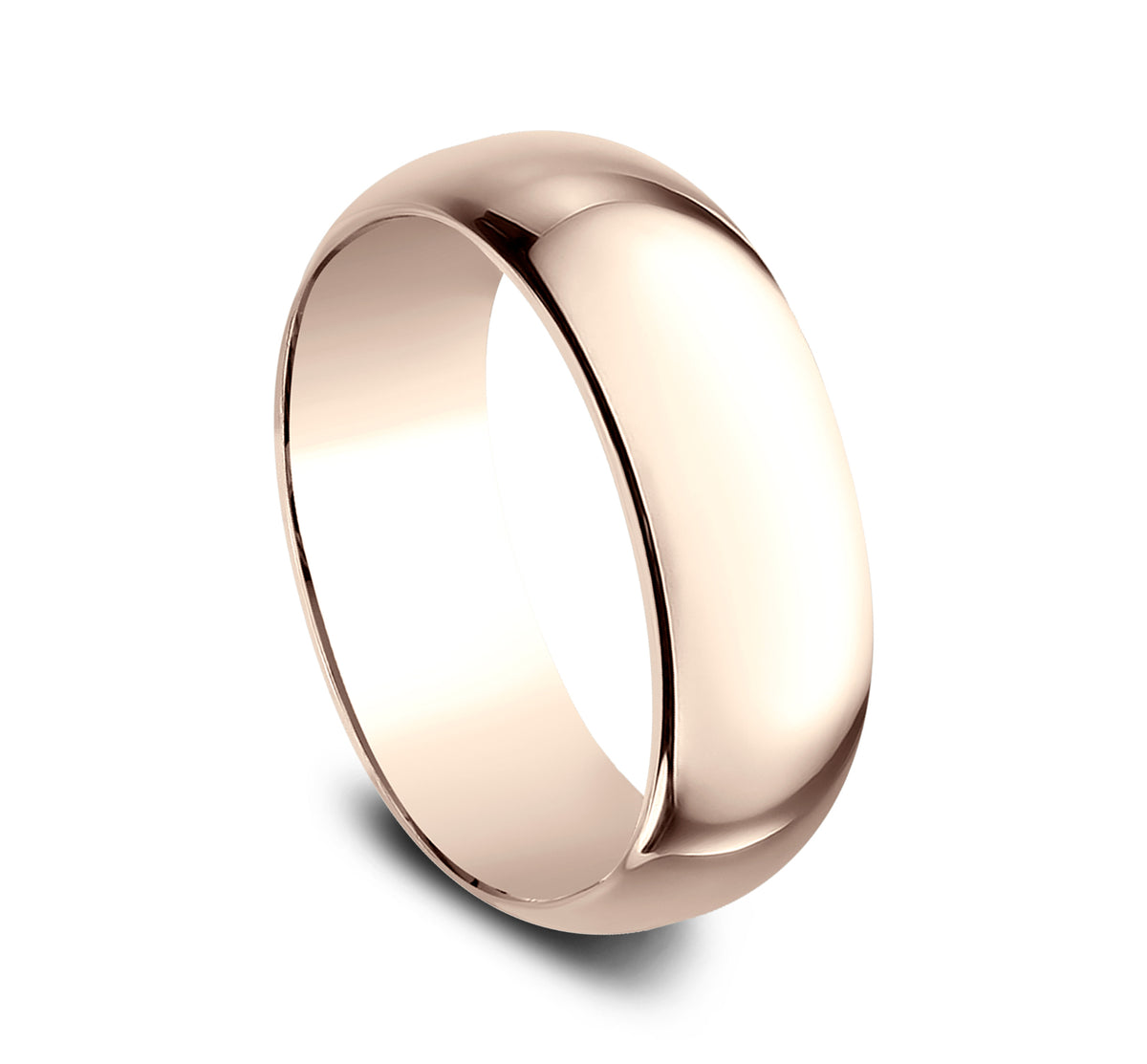 Regular Dome Classic Fit 8mm 14K Rose Benchmark men's wedding band
