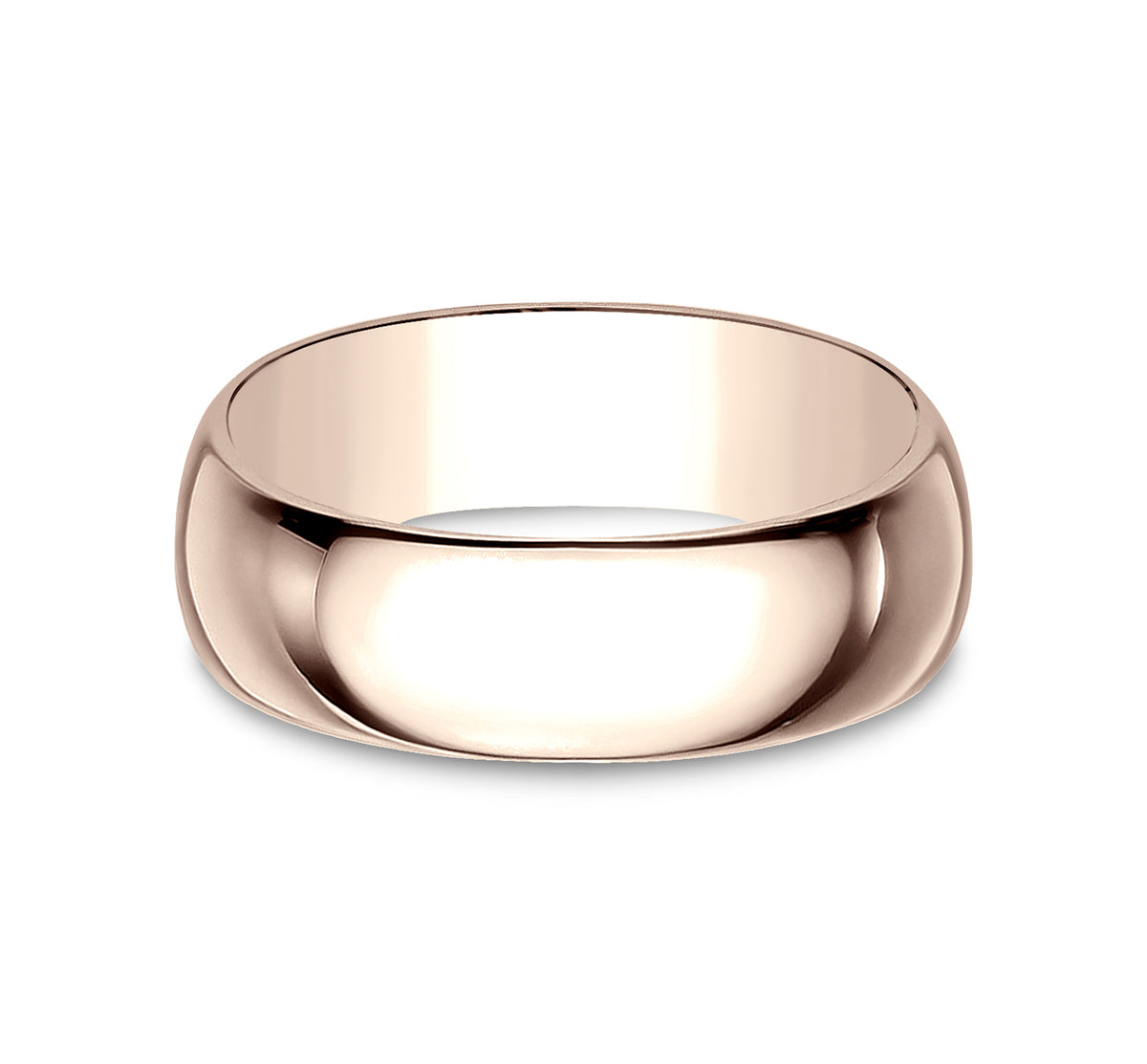 Regular Dome Classic Fit 8mm 14K Rose Benchmark men's wedding band