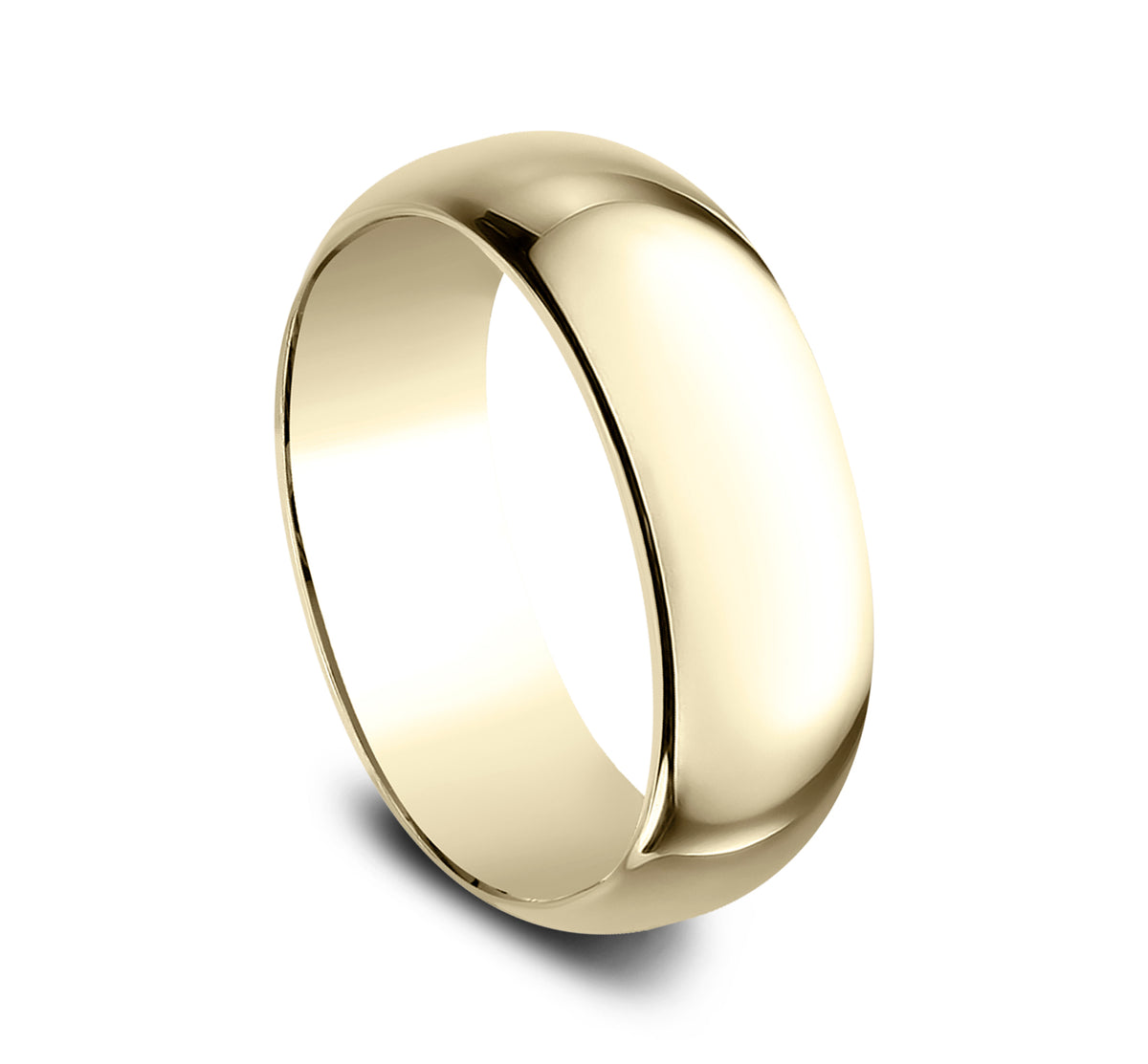 Regular Dome Classic Fit 8mm 14K Yellow Benchmark men's wedding band