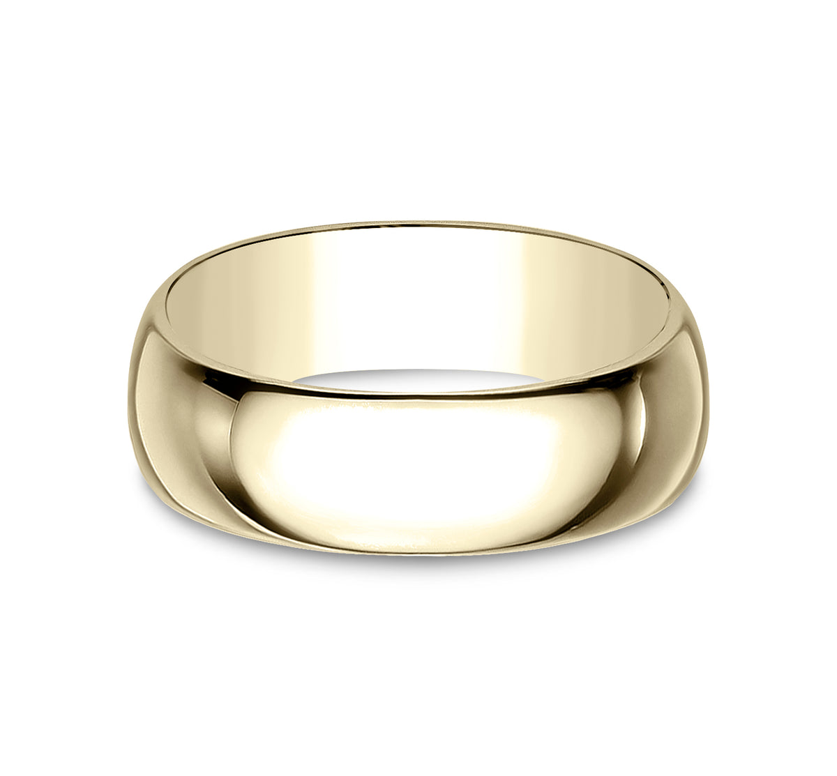 Regular Dome Classic Fit 8mm 14K Yellow Benchmark men's wedding band