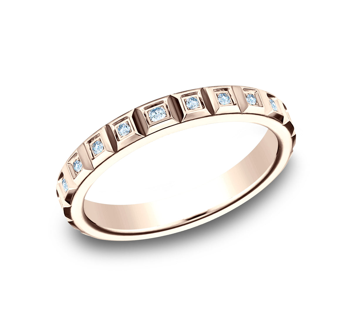 THE ACHIEVER 3mm 14K Rose Benchmark men's wedding band