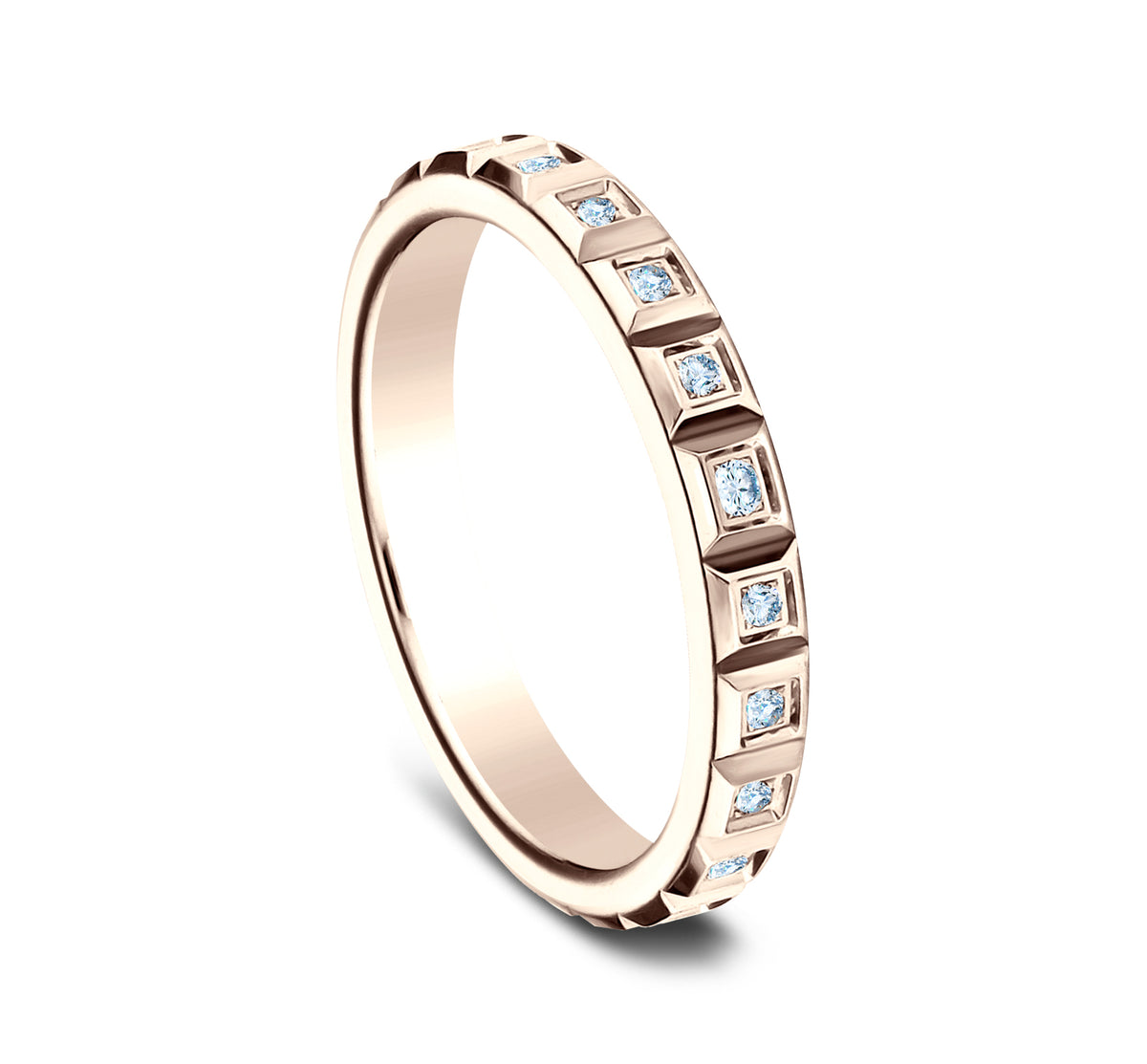 THE ACHIEVER 3mm 14K Rose Benchmark men's wedding band