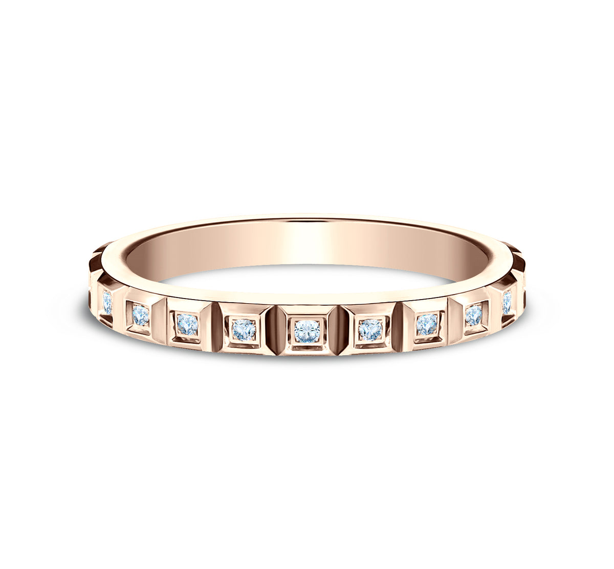THE ACHIEVER 3mm 14K Rose Benchmark men's wedding band