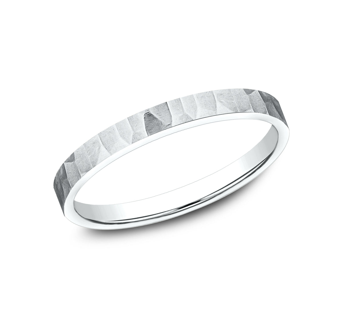 THE ARTIST 2mm 14K White Benchmark men's wedding band