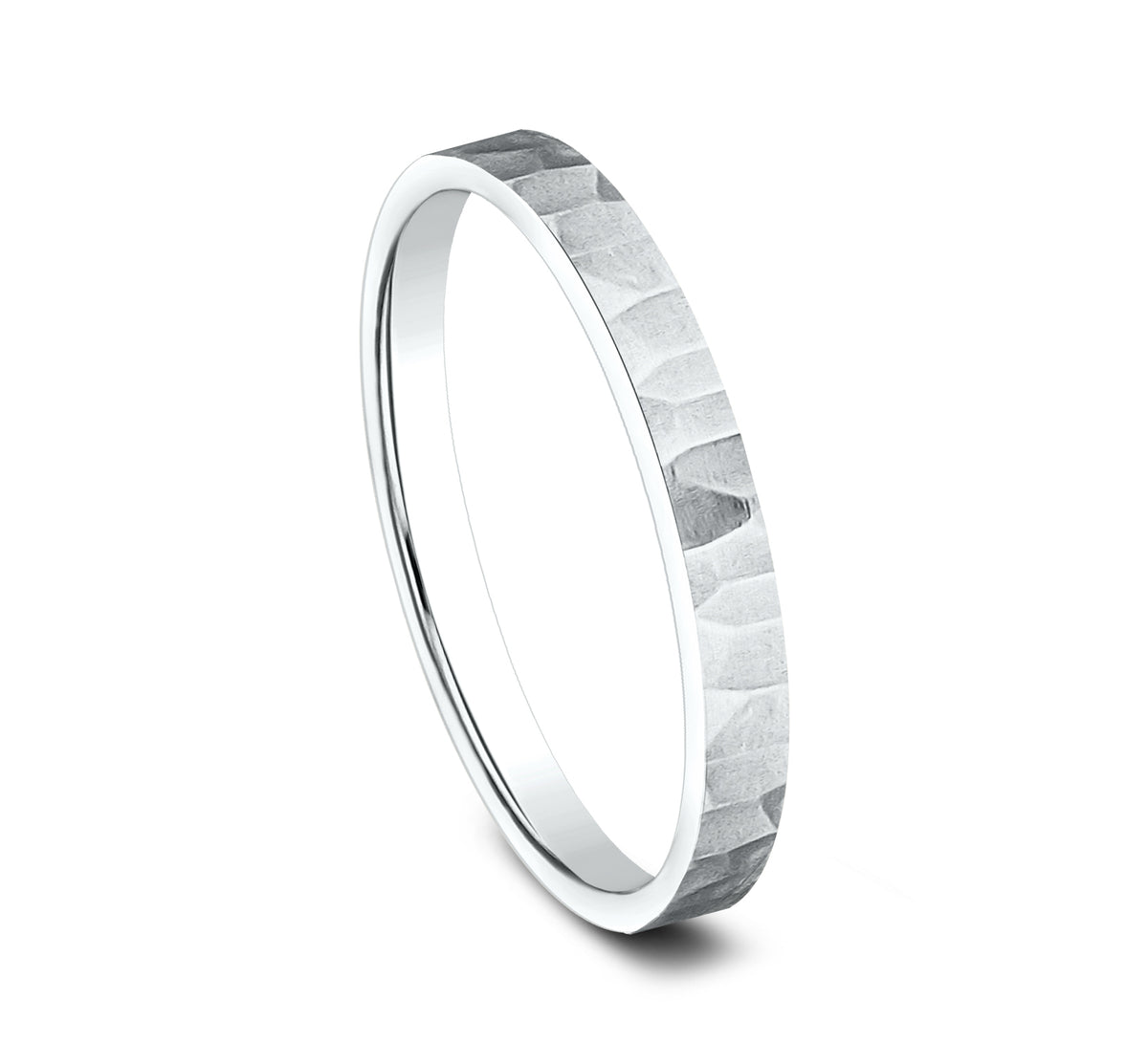 THE ARTIST 2mm 14K White Benchmark men's wedding band