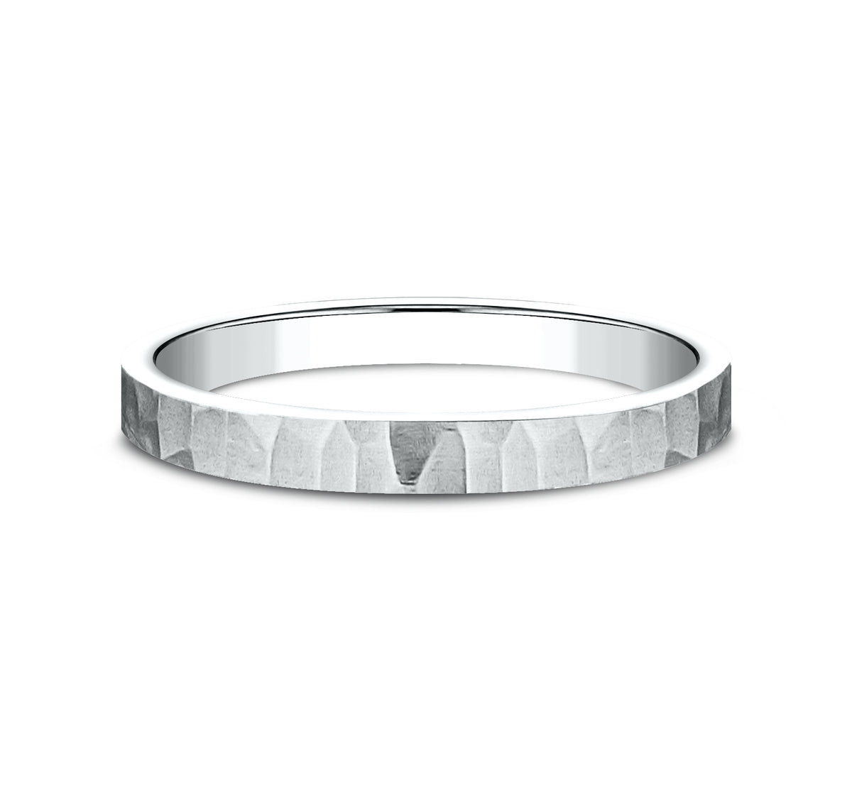 THE ARTIST 2mm 14K White Benchmark men's wedding band