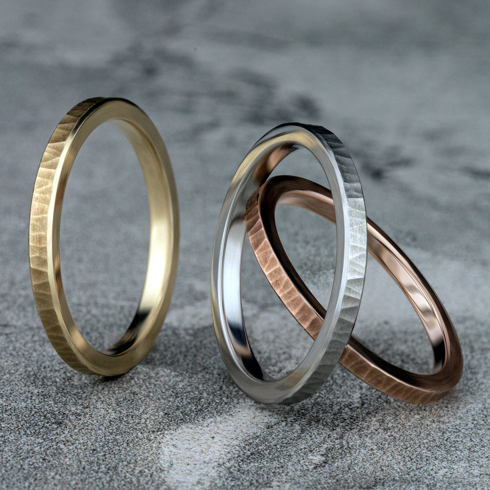 THE ARTIST 2mm 14K White Benchmark men's wedding band