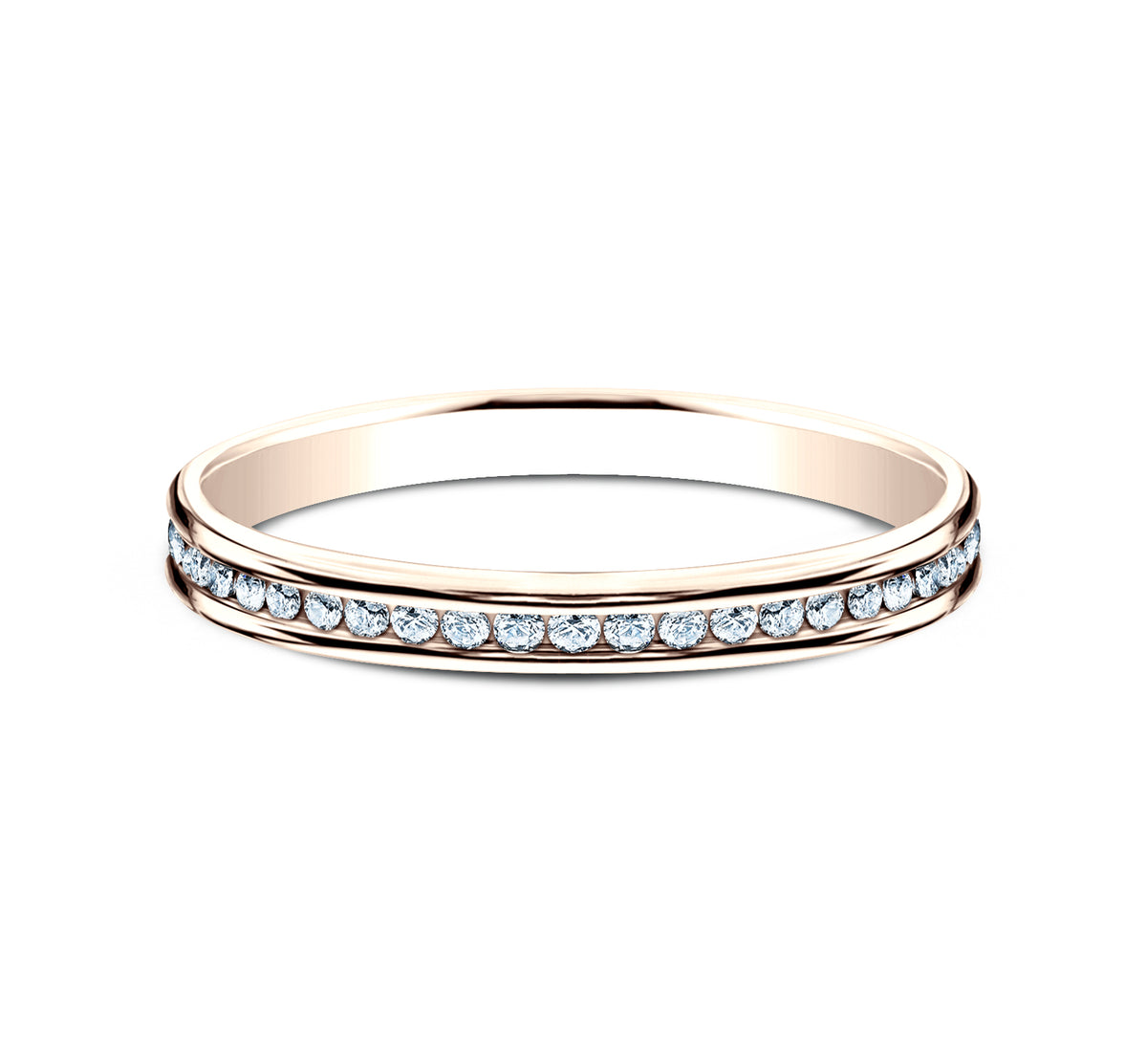 THE DUCHESS 2mm 14K Rose Benchmark men's wedding band