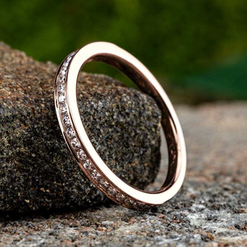 THE DUCHESS 2mm 14K Rose Benchmark men's wedding band