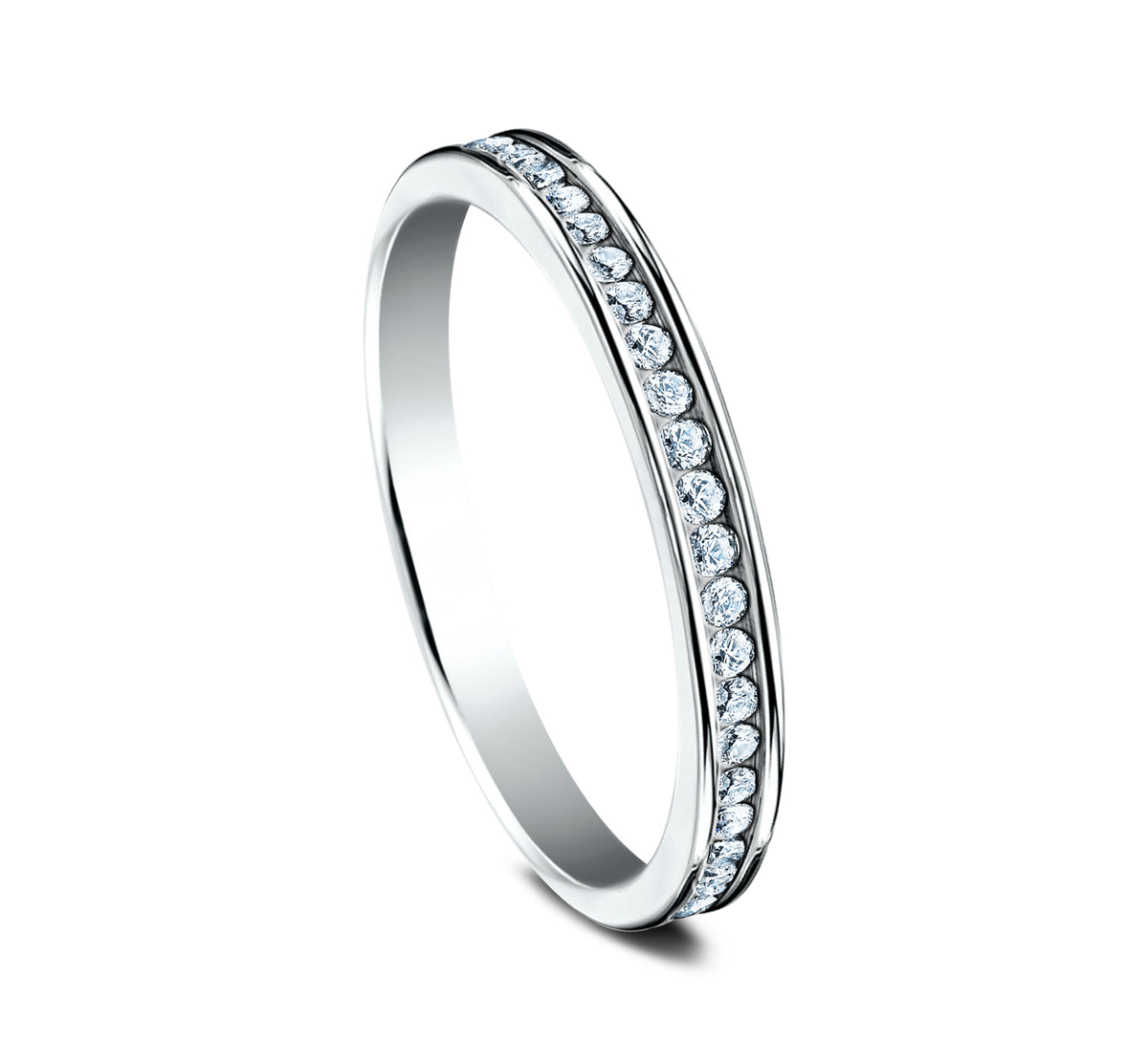 THE CATHERINE 2mm 14K White Benchmark men's wedding band