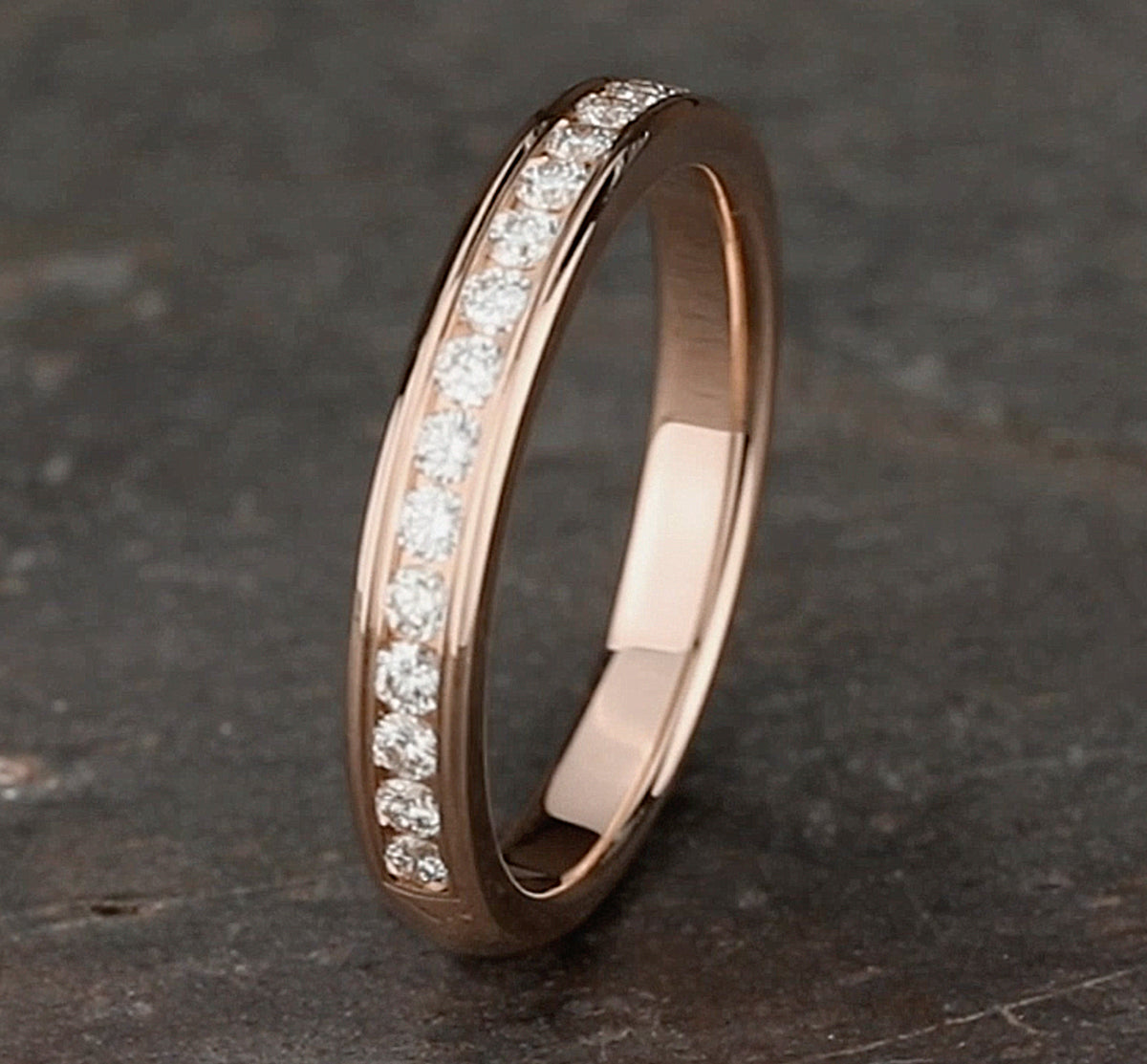THE QUEEN 3mm 14K Rose Benchmark men's wedding band