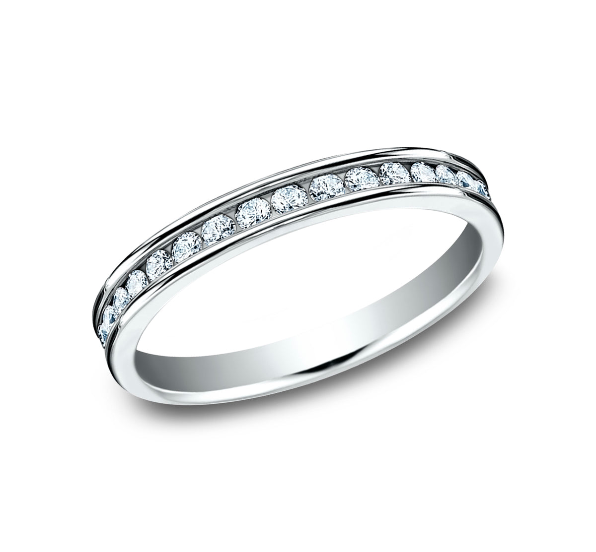 THE ELIZABETH 3mm 14K White Benchmark men's wedding band
