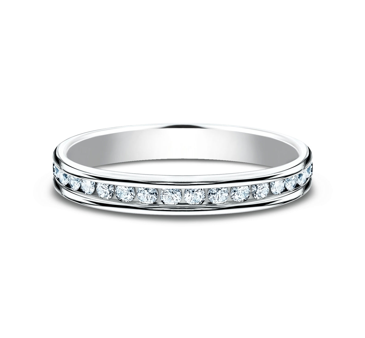 THE ELIZABETH 3mm 14K White Benchmark men's wedding band