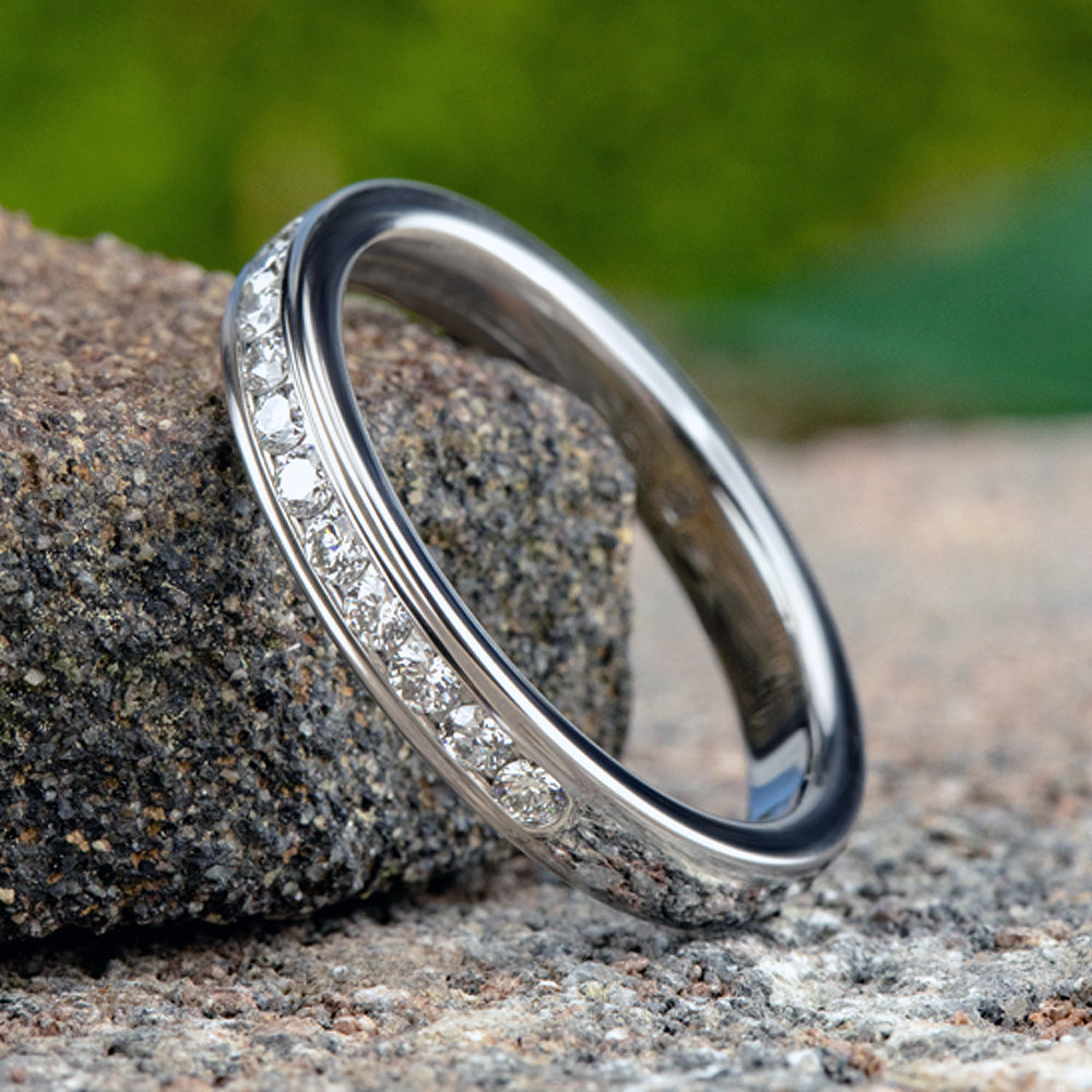 THE ELIZABETH 3mm 14K White Benchmark men's wedding band