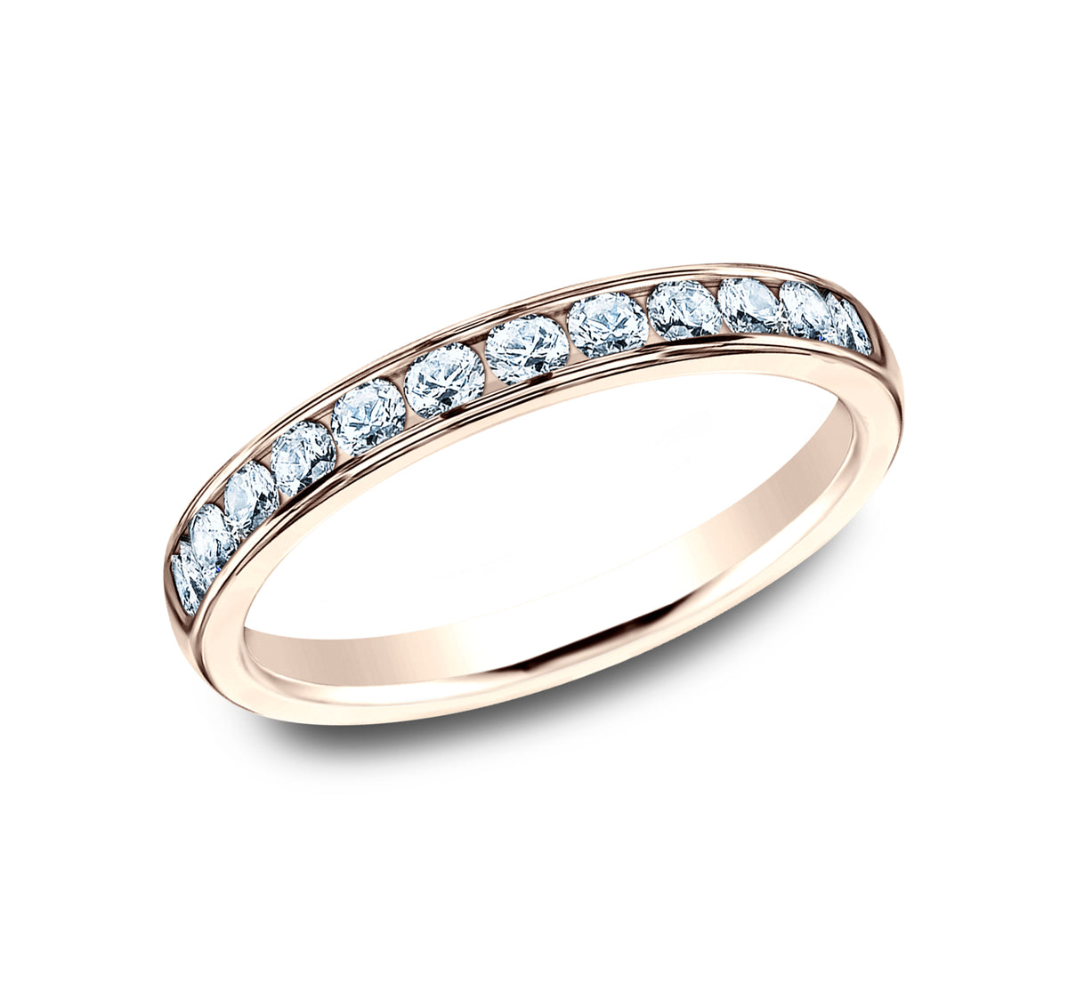 THE COUNTESS 3mm 14K Rose Benchmark men's wedding band