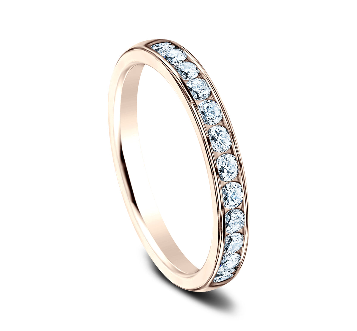 THE COUNTESS 3mm 14K Rose Benchmark men's wedding band