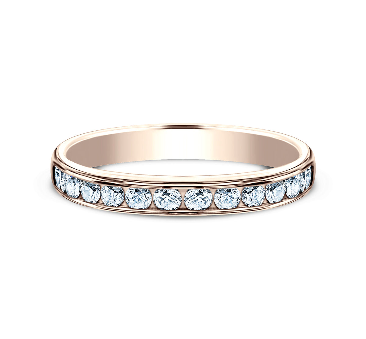 THE COUNTESS 3mm 14K Rose Benchmark men's wedding band