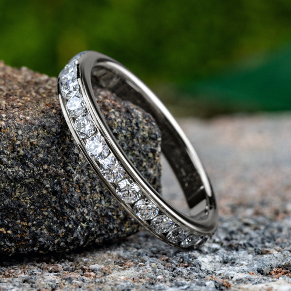THE COUNTESS 3mm 14K White Benchmark men's wedding band