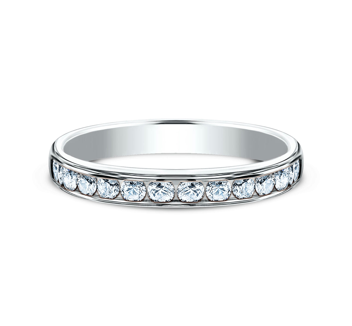 THE SOPHIE 3mm 14K White Benchmark men's wedding band