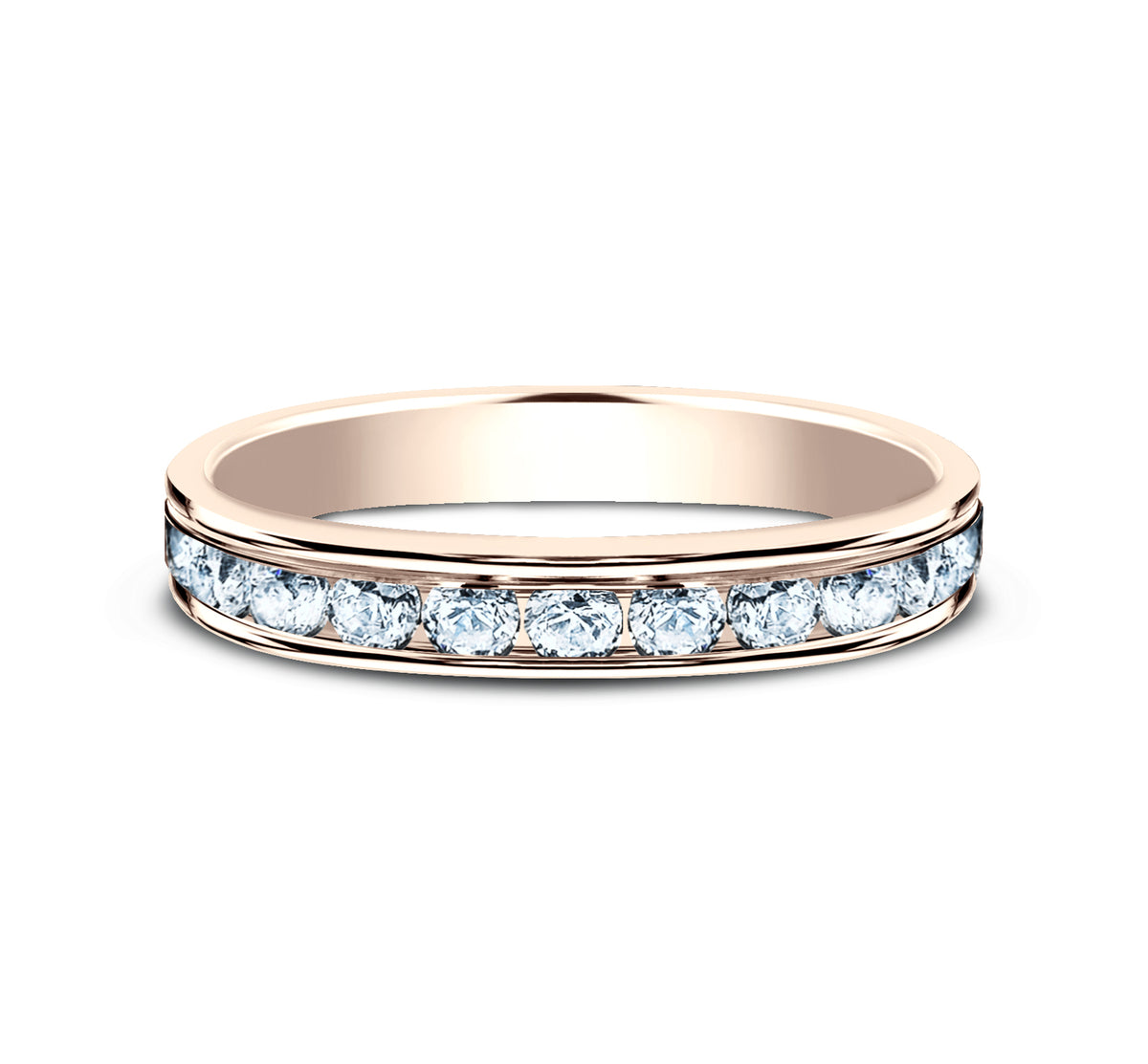 THE LADY 3mm 14K Rose Benchmark men's wedding band