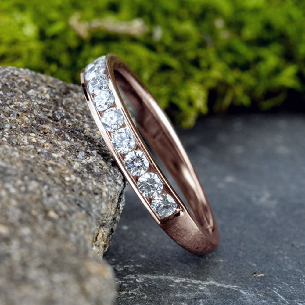 THE LADY 3mm 14K Rose Benchmark men's wedding band