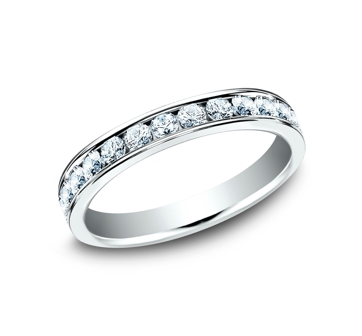 THE LADY 3mm 14K White Benchmark men's wedding band