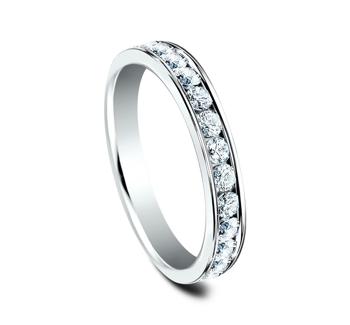 THE LADY 3mm 14K White Benchmark men's wedding band