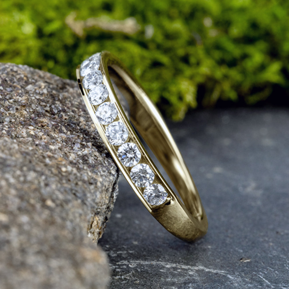 THE LADY 3mm 14K Yellow Benchmark men's wedding band