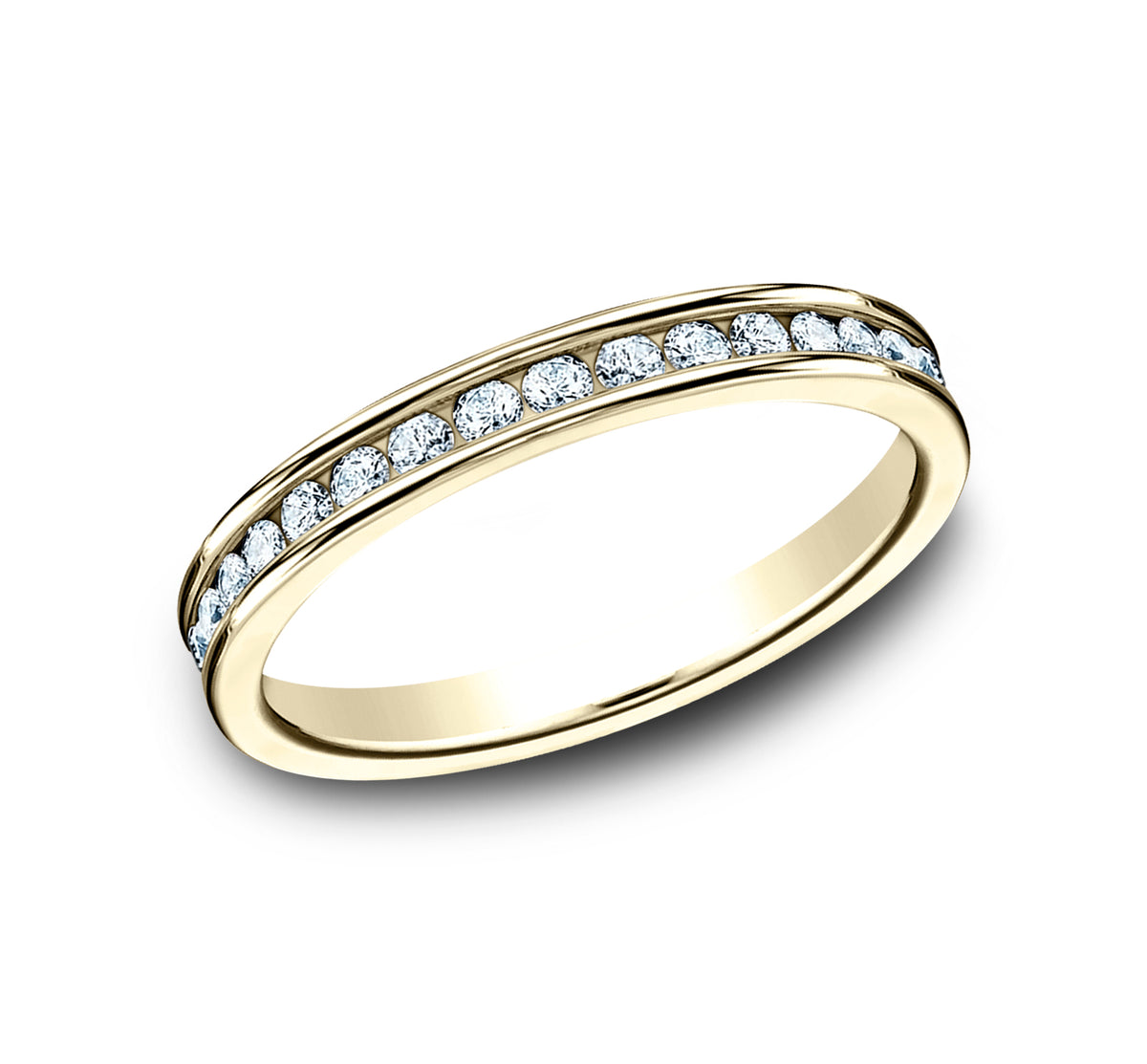 THE DAME 3mm 14K Yellow Benchmark men's wedding band