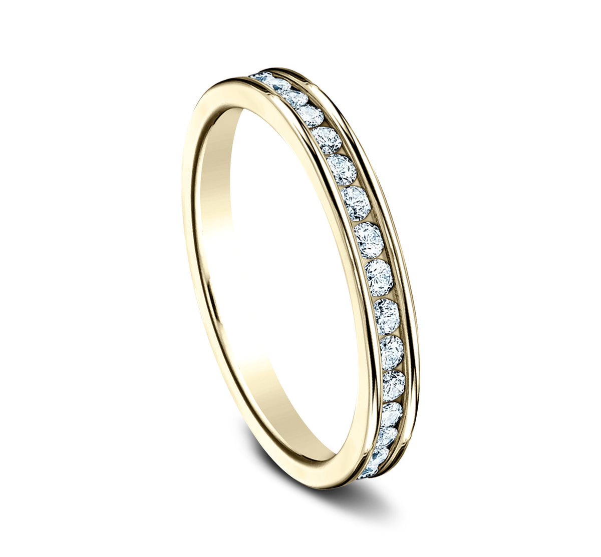 THE DAME 3mm 14K Yellow Benchmark men's wedding band